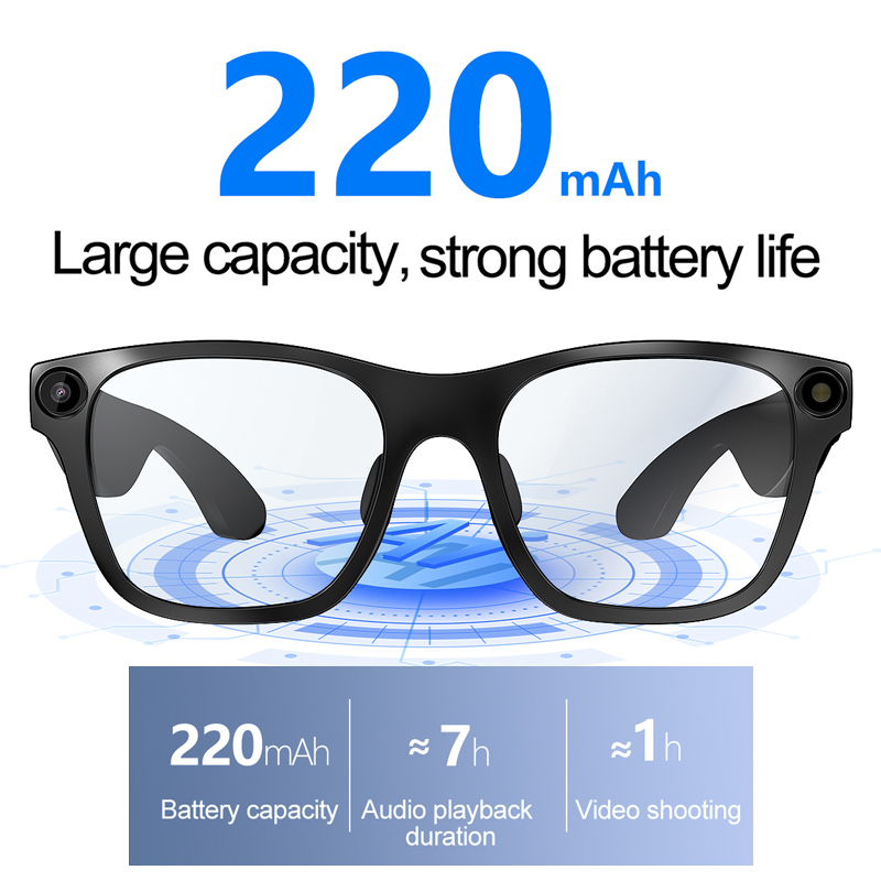 LIGE smart glasses AI translation glasses blue light filtering lenses Wireless call, music control, multi-language translation, AI intelligent voice