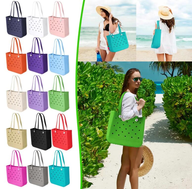 Bogg Bag Beach bag Solid Punched Organizer Basket Designer bag Waterproof Summer Outdoor Water Luxury bag Park Handbags Large Totes Z 6.30-4