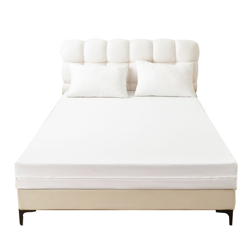 6-Sides Fully Enclosed Waterproof Mattress Cover with Zipper Dust-proof Fitted Sheet for Double Bed, Twin, Full, Queen, King
