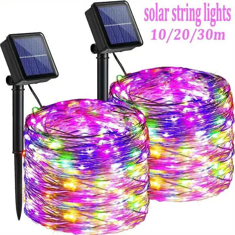 8 Modes Waterproof Solar Garden Lights String Lights with Wire for Patio Yard Trees Christmas Party XJ250710