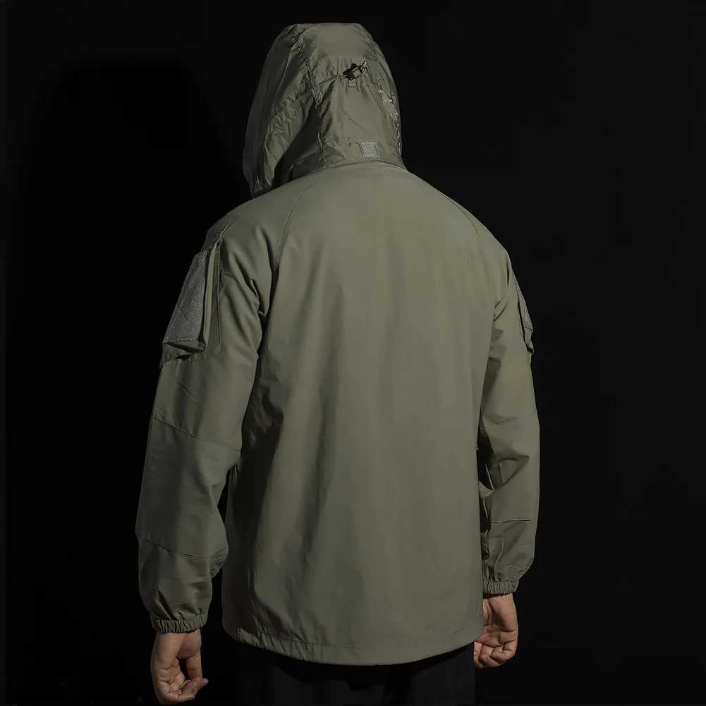Mege Outdoor Tactical Softshell PCU L5 Jacket Nylon Thin Style Assault Combat Field Coat for Hiking Climbing Military Uniform W250711