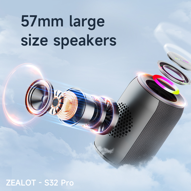 S32pro Portable Speaker USB Player Waterproof Colorful Led Light Wireless Speakers