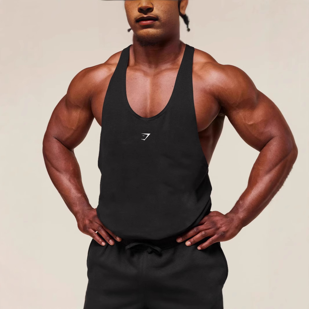 Men Sports Fitness Slim-fit Vest Casual Breathable Elastic Gym Casual Fitness Vest Shark Sports Wear