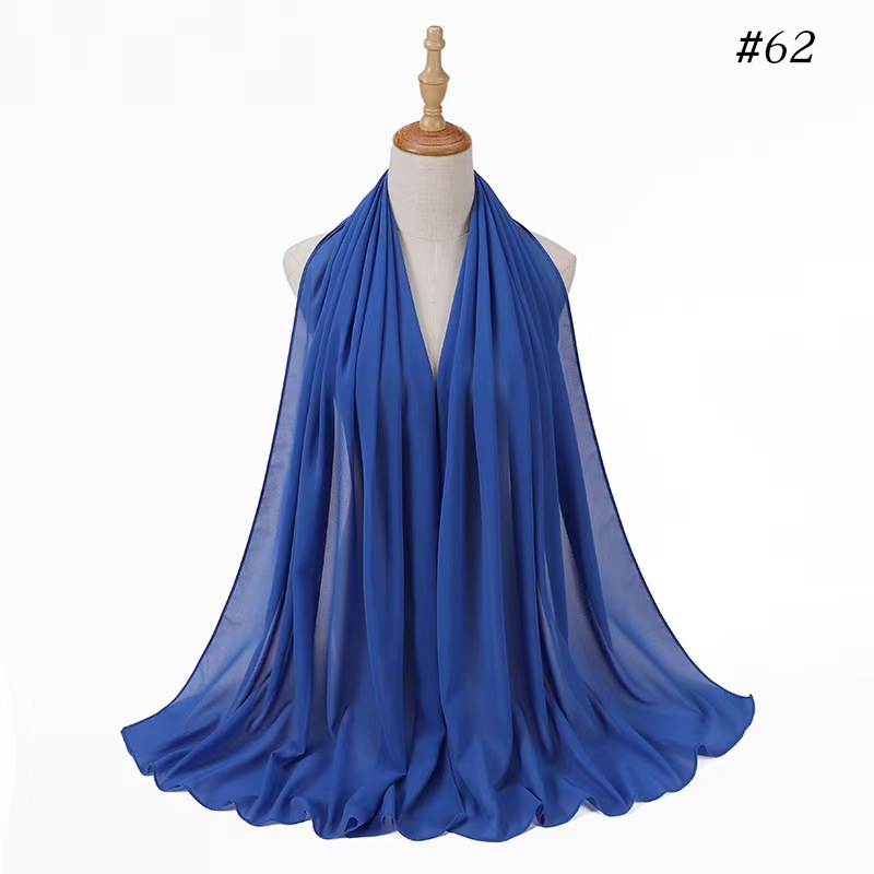 T1184 Pearl Chiffon Bubble Scarf Women's Hijab Scarf