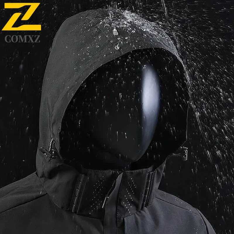 Spring Autumn New Men Casual Jacket Men Outdoor Windproof Waterproof Athletes Jacket Coat Detachable Hat Jackets Male M-5XL W250711