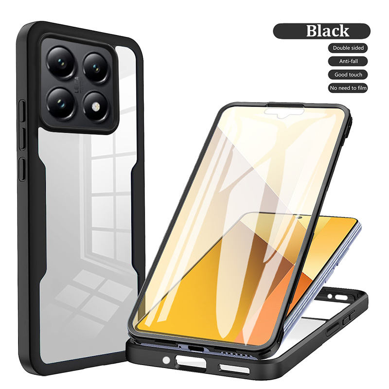 360 Full Body Cover Screen Protector Clear Case All-Inclusive TPU PC Rugged For POCO X6 X7 M7 Pro C71 Redmi K80 A5 Note 15 Ultra 14 13 12 12C 13C Xiao