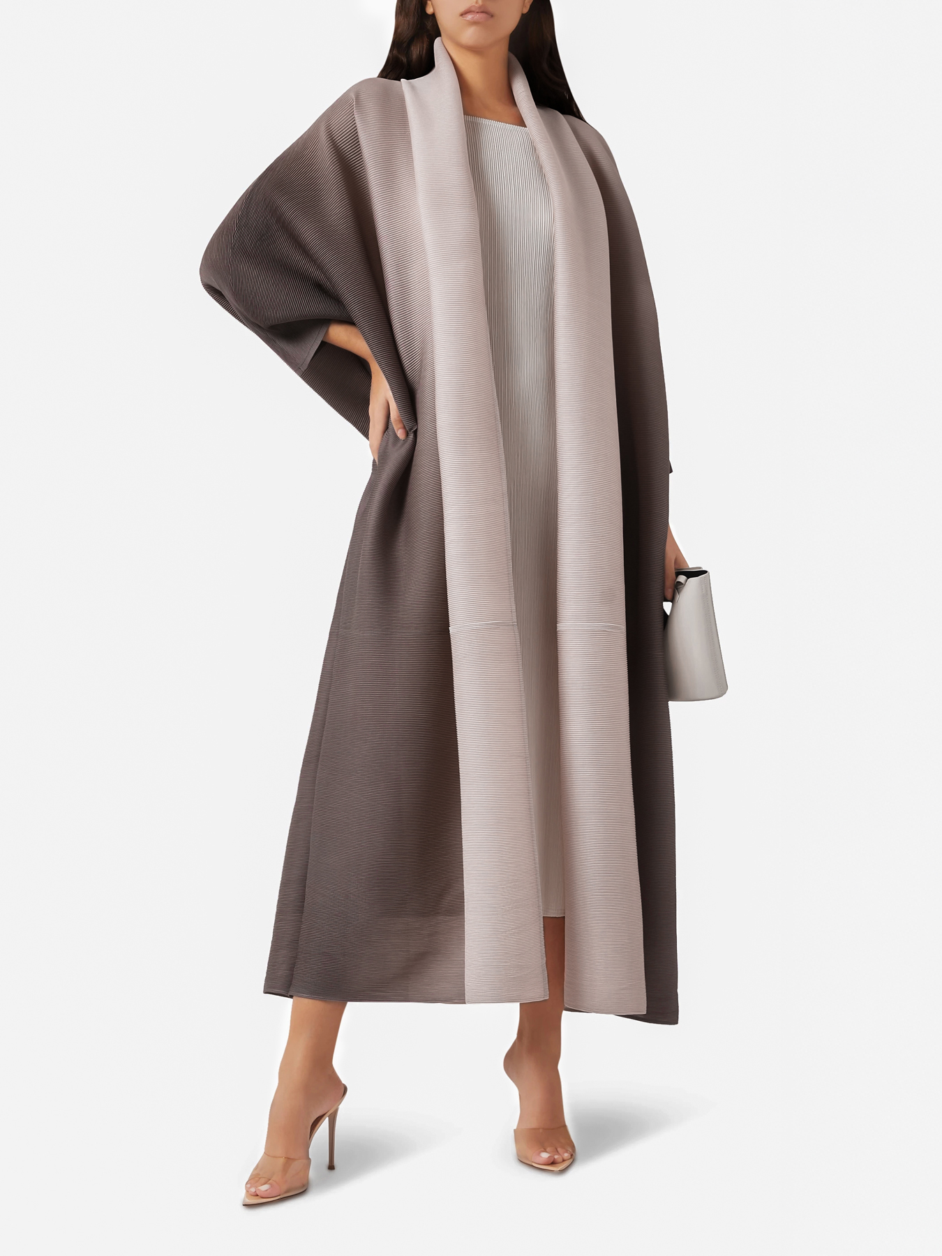 Women's Outerwear & Coats Middle Eastern gradient printed pleated robe Coats