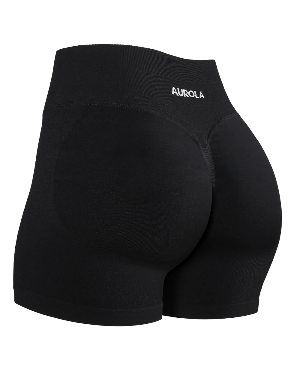 2025 Aurola Yoga Shorts Impact Gym Shorts Women’s Fitness Sports Ribbed Band Yoga Shorts Workout Scrunch Butt Seamless Leggings