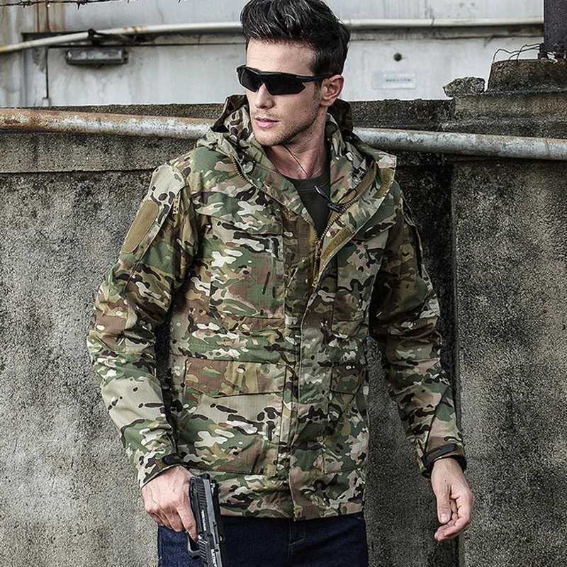 65 Military Tactical Jackets Men Waterproof Windbreaker Jacket Male Hooded Coat Outdoor Fishing/Trekking Hiking Jackets W250711