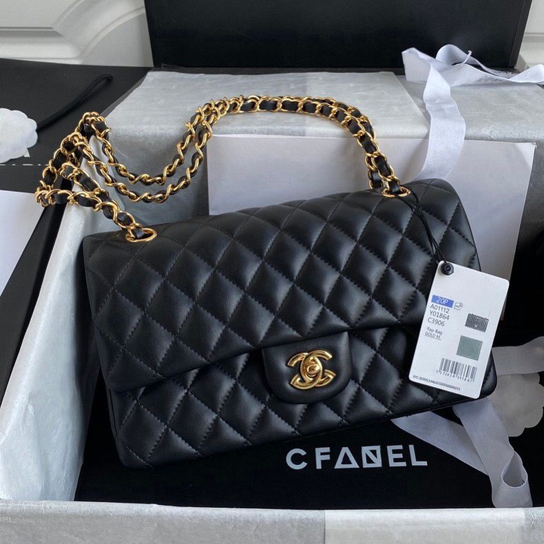Designer bag Shoulder bag Luxury Classic Gold Buckle Sheepskin Flip Cover Diamond Patterned Chain Shoulder Strap Black Fashionable Caviar Women's Crossbody bag