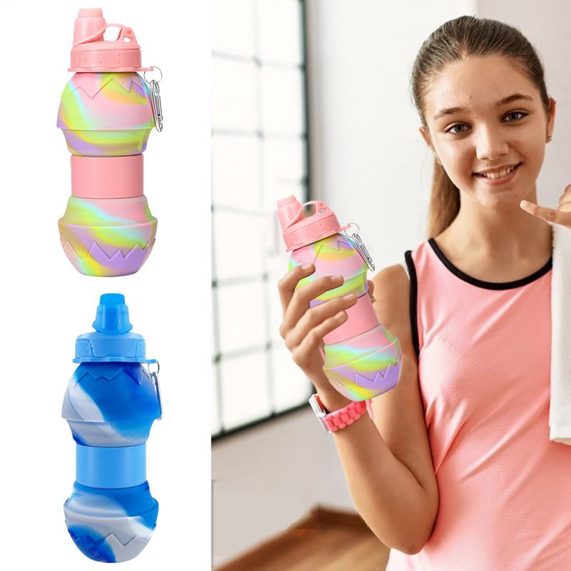 Sports Water Bottle Eggshell Foldable 700ML Silicone Drinks Holder Reusable Travel Beverage Cup for Camping Hiking Cycling Z260202