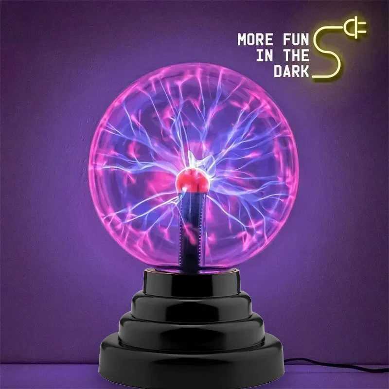 Magic Plasma Ball Lamp LED Touch Control Night Light Atmosphere Glitter Lighting Christmas Birthday Party Halloween PropXJ250710