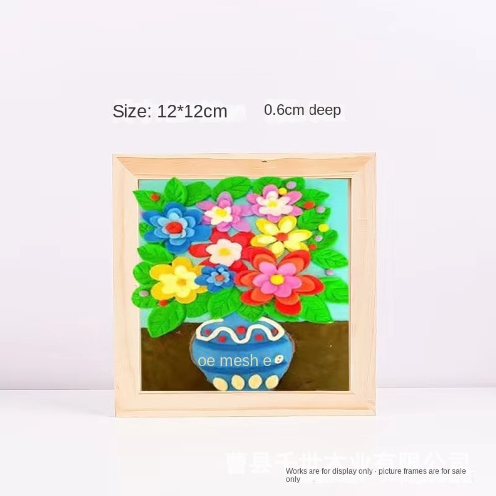Blank Clay Frame Multi Size Creartive Wooden Photo Party Decor DIY Art Puzzle Holder Children Painting Drawing H260306