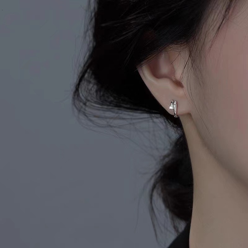 Simple Shiny Crystal Zircon Hoop Earrings For Women Rhinestone Metal gilding Cartilage Ear Piercing Jewels Girls Gift 250711