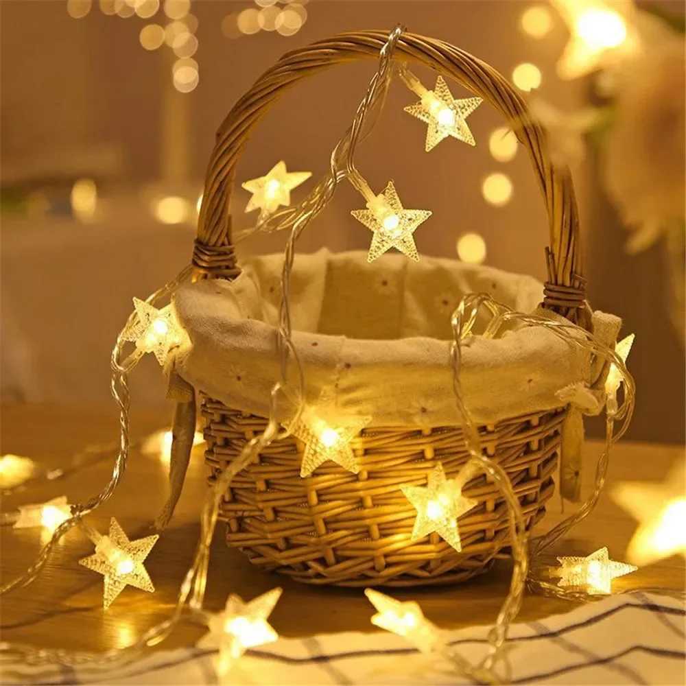LED Star Lamp String Yard Light Waterproof Holiday Lights for Tent Wedding Birthday Party Canopy Camping Decoration Christmas XJ250710