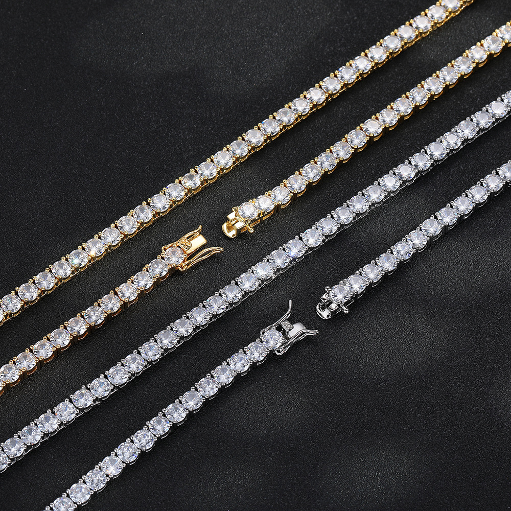 Zircon Tennis Chain Jewelry for Women Hip Hop Men's Accessories Necklace TennsChain