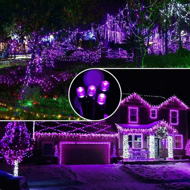 5/7/12/22M Solar Garland Lamp LED Icicle Fairy String Lights for Outdoor Garden Christmas Tree Wedding Party Home DecorationXJ250710