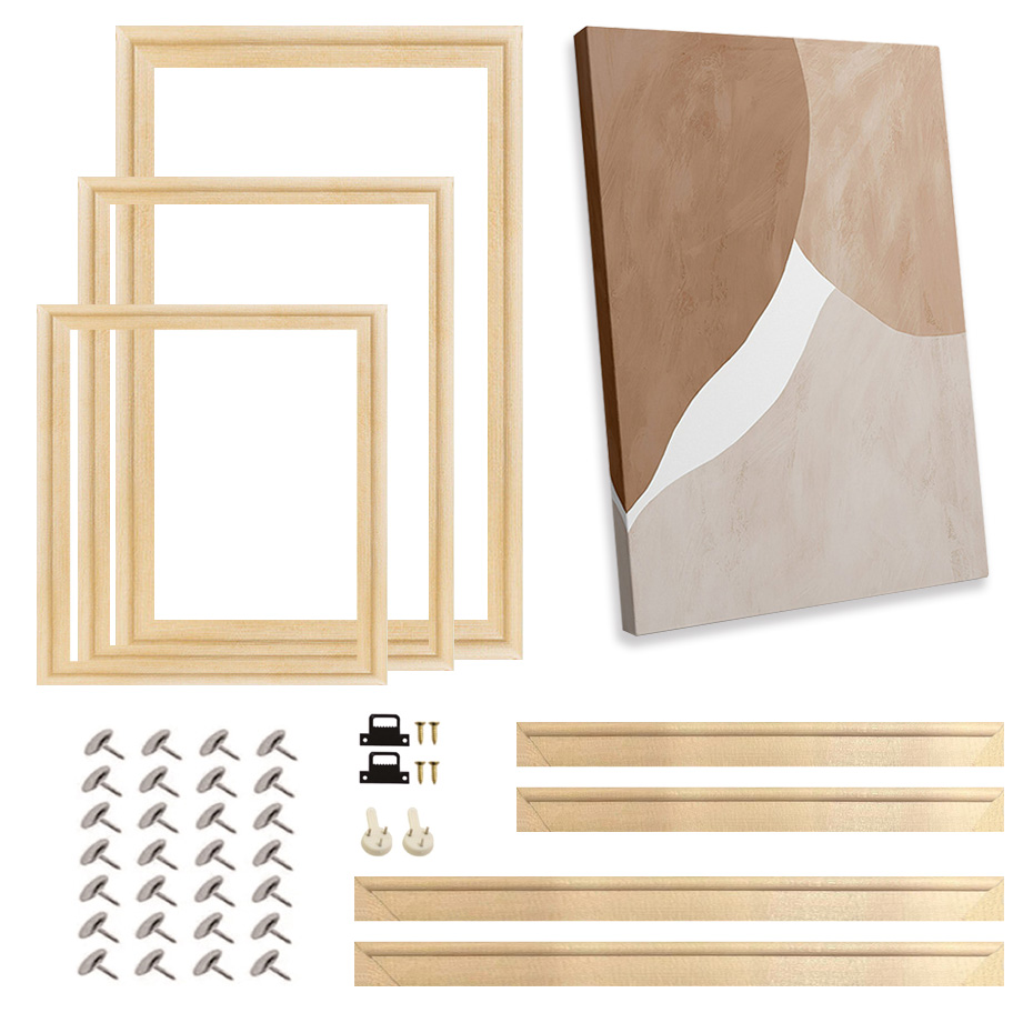 40x80 50x100 Natural Wooden For Canvas Diamond Painting Picture Poster Wall Frame Home Decor H260306