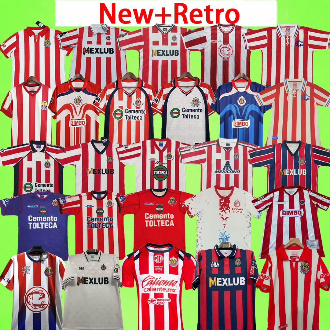 New + Retro 2025 2026 2027 Chivas soccer jerseys 1995 1996 1997 1998 1999 2000 2005 2006 2007 Guadalajara Vintage football shirts T long sleeve uniform 60th 100th 115th