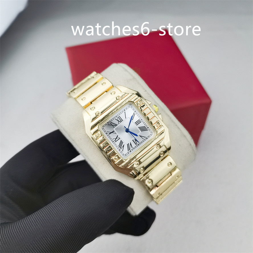 Classic Quartz Watch for Woman Fashion Dress Lady Watches Gold Silver Color Band Stainless Steel Wristwatch box