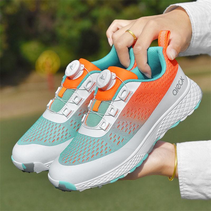 Golf Women New Sports Shoes with Knob for Kids Mesh Boys and Girls Non-Slip Fixed Spikes Sizes 32-40 ddmysaturn ddmysaturn ddmysaturn