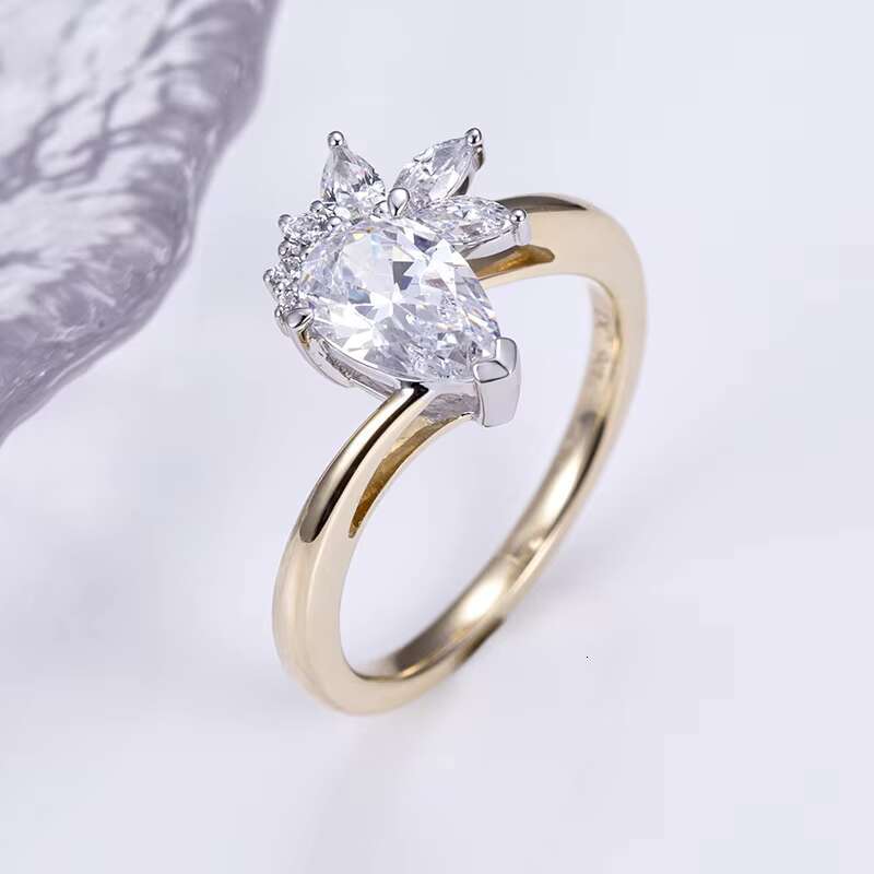 Messi 9k Gold Custom Ring Fine Jewelry D/VVS1 Round Moissanite Diamond Engagement Ring Women Jewelry