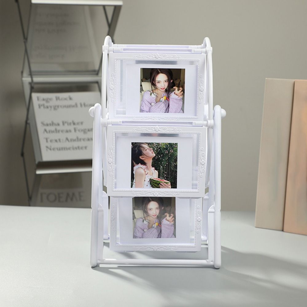 Lightweight Rotating Windmill Unique Design Simple Ferris Wheel Photo Holder Stable DIY Picture Frame Bedroom H260306