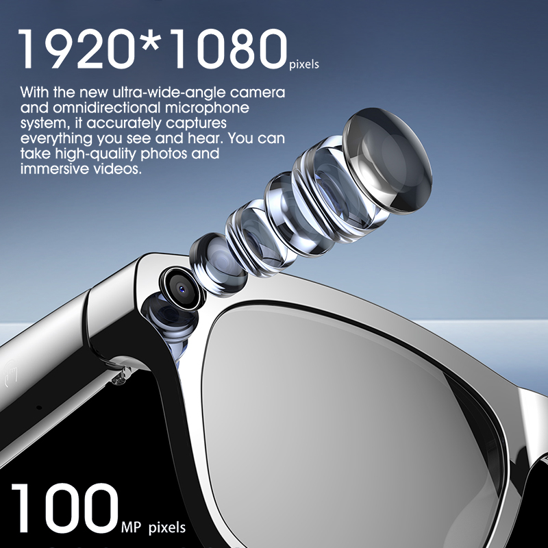 LIGE smart glasses, AI translation glasses, with 144 languages and accents, blue light filtering lenses, multi-functional smart glasses for men and wo