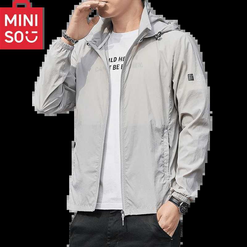 2023 MINISO Summer Hooded Jacket for Men and Women Waterproof Sun Protection Clothing Fishing Hunting Clothes Quick Dry Skin Windbreaker W250711