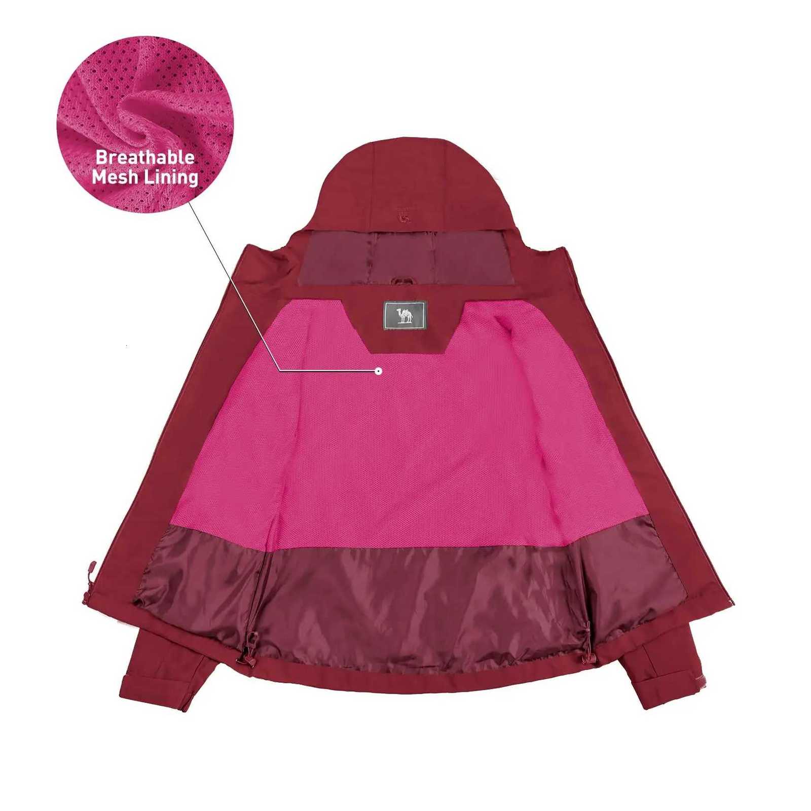 GOLDEN CAMEL Womens Jackets Raincoat Women Lightweight Waterproof Rain Jacket with Hood Outdoor Windbreakers Hiking Traveling W250711