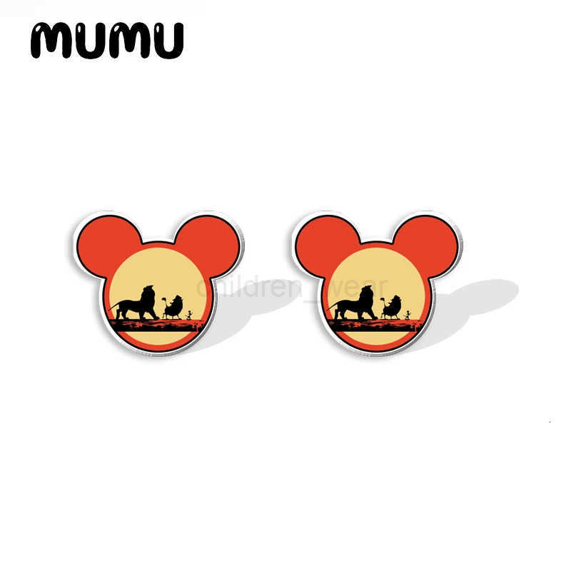Disney New Trick or Treat Mickey Minnie Stud Earring Halloween Epoxy Jewelry Resin Acrylic Earrings Handmade Gifts Fans W20250711