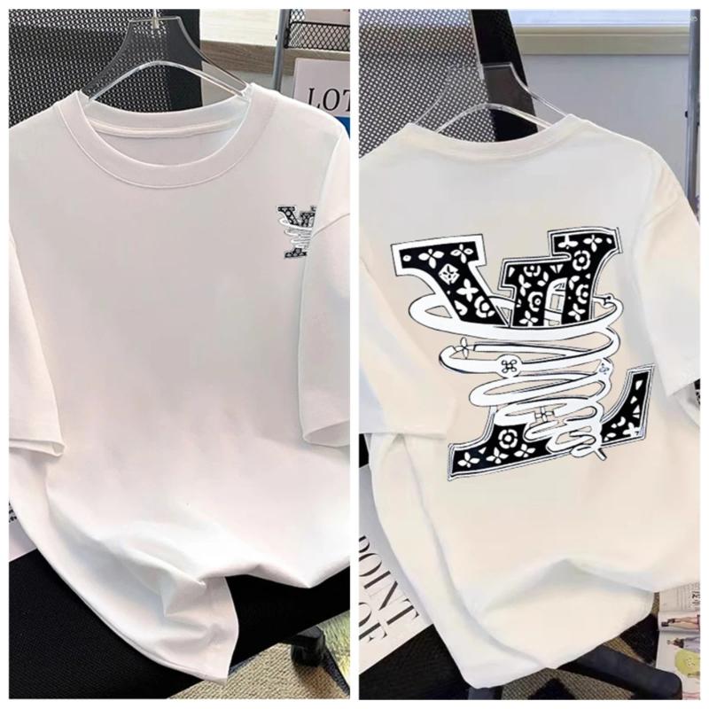 Men's T Shirts Short-sleeved T-shirt For Men And Women Couples 2025 Summer Trend Women's Printed Loose Top Sports Leisure Fashion