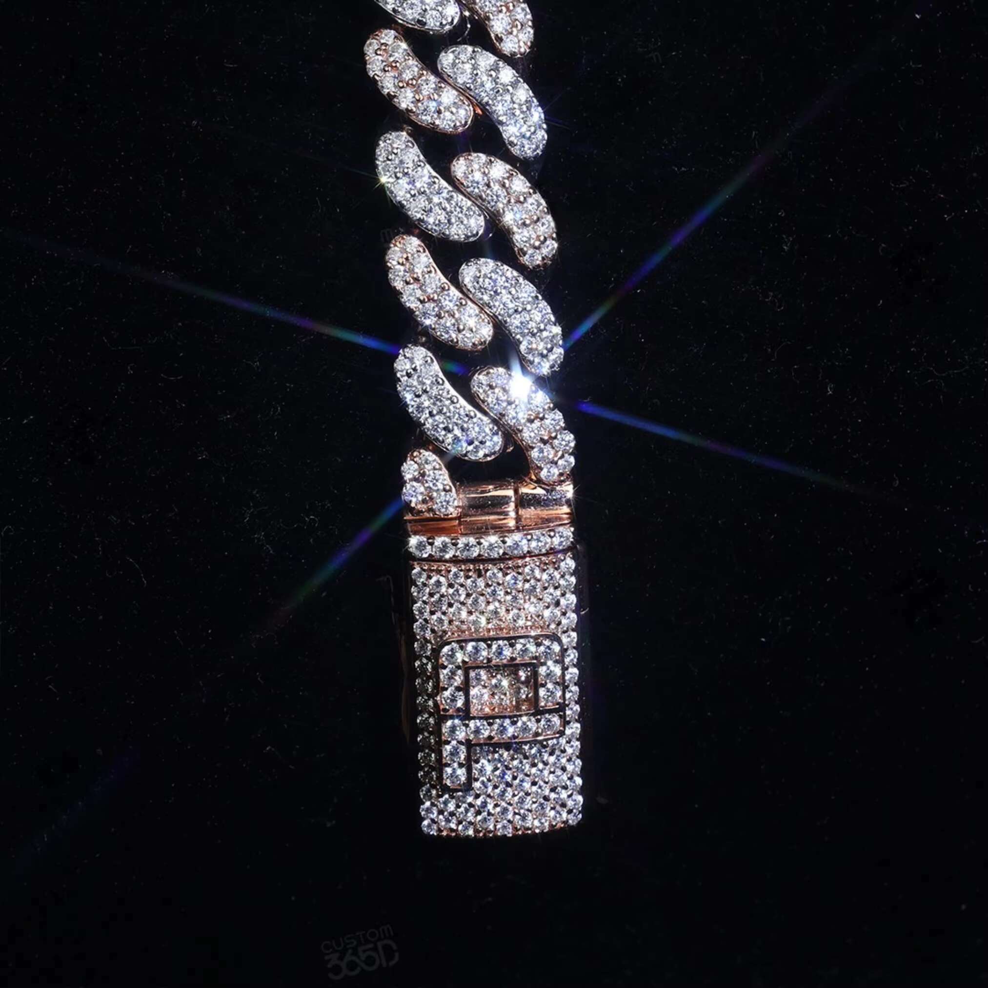 Custom Name Lock Bracelet for Men Personalized 925 Sterling Silver Iced Cuban Link Moissanite Diamond Gold Plated Wedding Gift