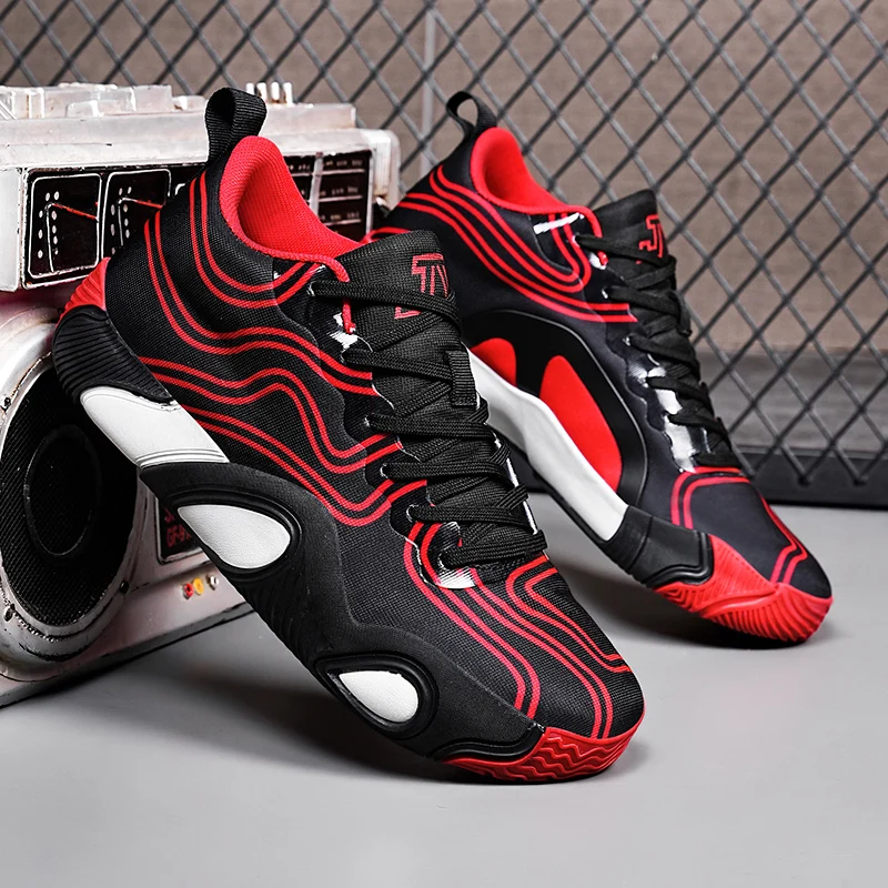 High-quality Men Basketball Shoes for Women Trend Non-slip Sports Shoes Outdoor Basketball Training Shoes Mesh Sneakers 36-45