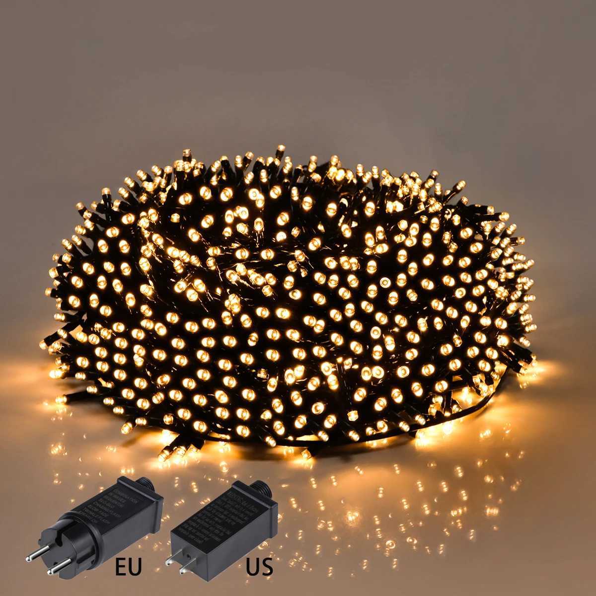 110 /220V Home LED String Lights Garland 10-100M Waterproof Fairy Lights Festival Wedding Party Holiday Garden Decoration XJ250710