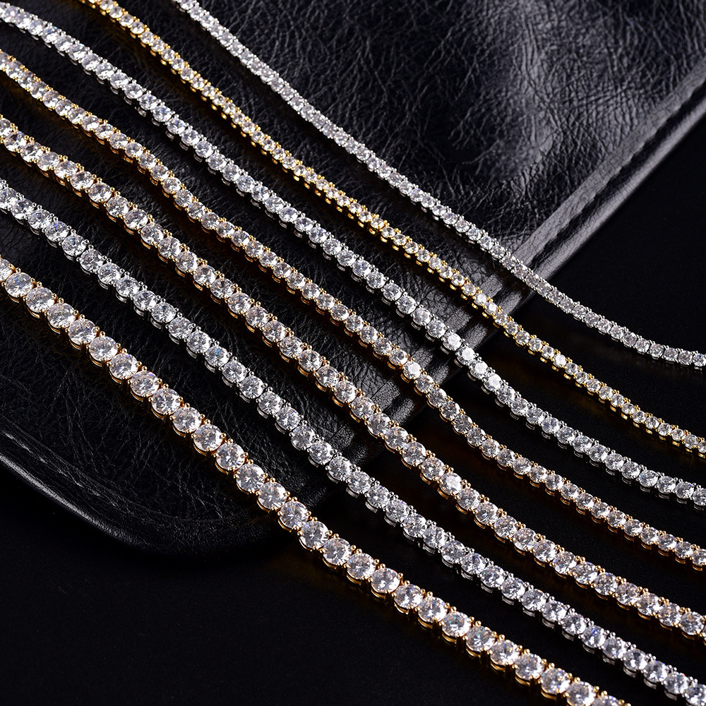 Zircon Tennis Chain Jewelry for Women Hip Hop Men's Accessories Necklace TennsChain