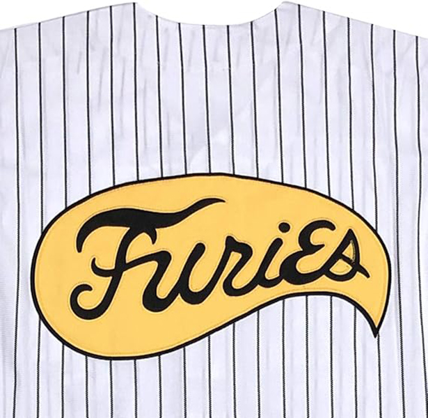 In stock Men's The Warrior Furies Baseball Jersey Stitched Embroidered Polyester Retro Classic Letter Number Design Movie Jerseys