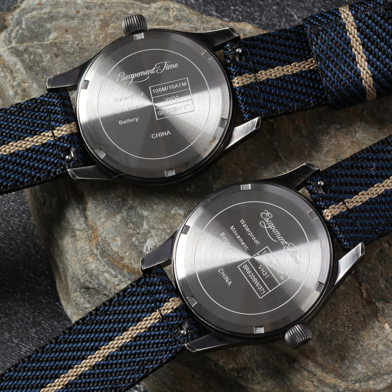 VH31 Quartz Movement Pilot Watch with Type-A or Type-B do the old black 38mm Case Waterproof 100M Sapphire