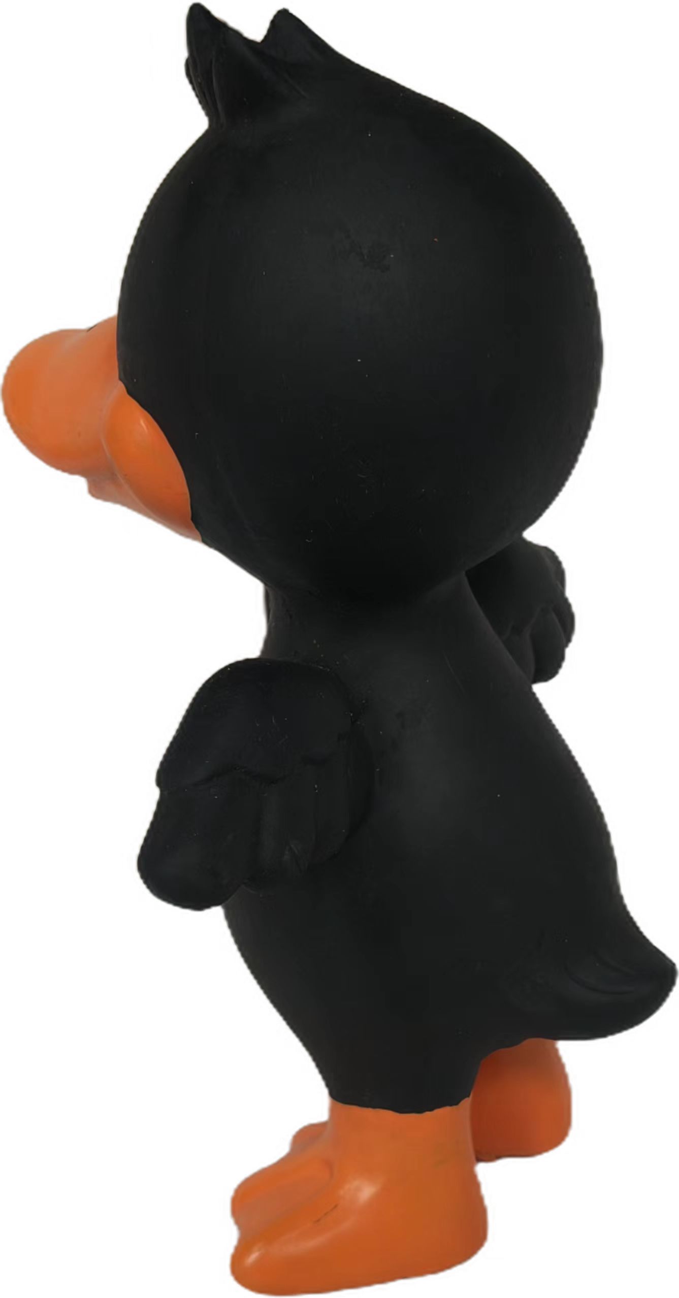 Latex Teething Duck Puppy Toy - Non Toxic Fairly Cute Black Natural Squeaky Rubber Ducky Chew Toys for Dogs 1p/Pack