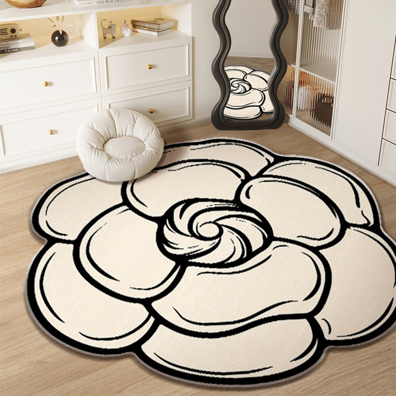 Irregular Living Room Carpet Makeup Table Highend Bedroom Dressing Cloakroom Chair Stool Bedside Round Floor Mat W250711