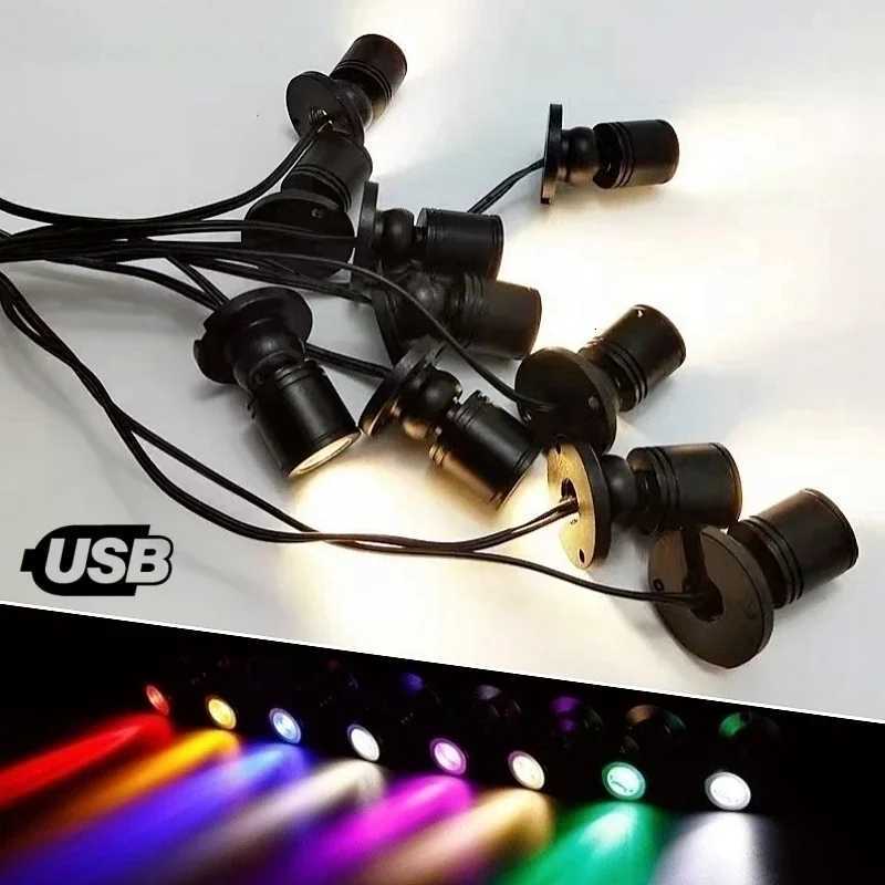 Mini USB Powered LED Cabinet Spotlight DC 5V Jewelry Shelf Lamp Counter Closet Display Ceiling Lights With Switch XJ250710