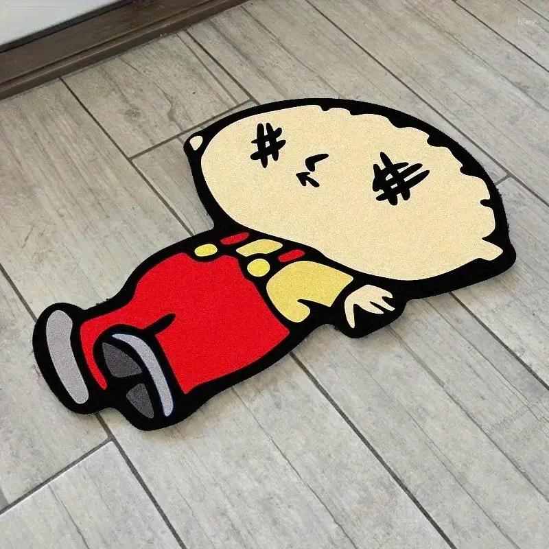 Carpets Cartoon Pattern Rugs For Bedroom Irregular Shapes Living Room Decoration Carpet Washable Bedside Floor Mat Anti-slip Lounge Rug