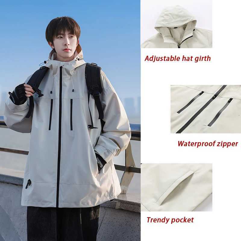 Mens Hiking Jackets Waterproof Mountaineering Jacket Windproof Windbreaker Camping Running Hooded Design Women Windbreaker W250711