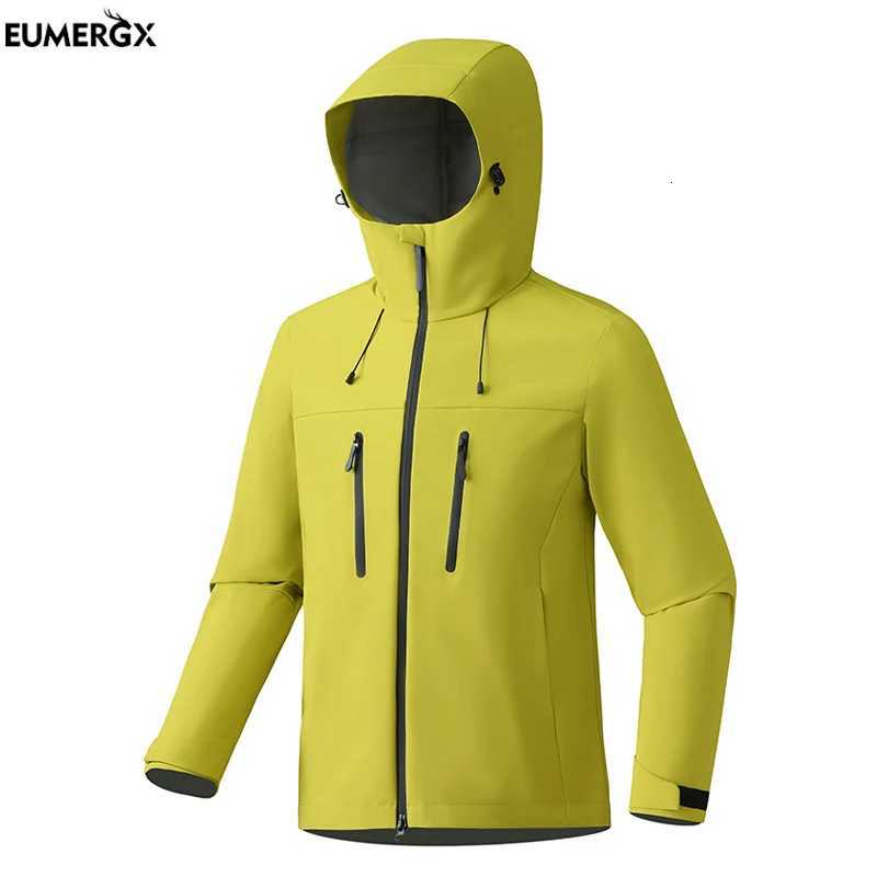 umeRgx Unisex Waterproof Windbreaker Jacket - Single-Layer Raincoat for Hiking Camping - Certified Moderate Rain Protection W250711