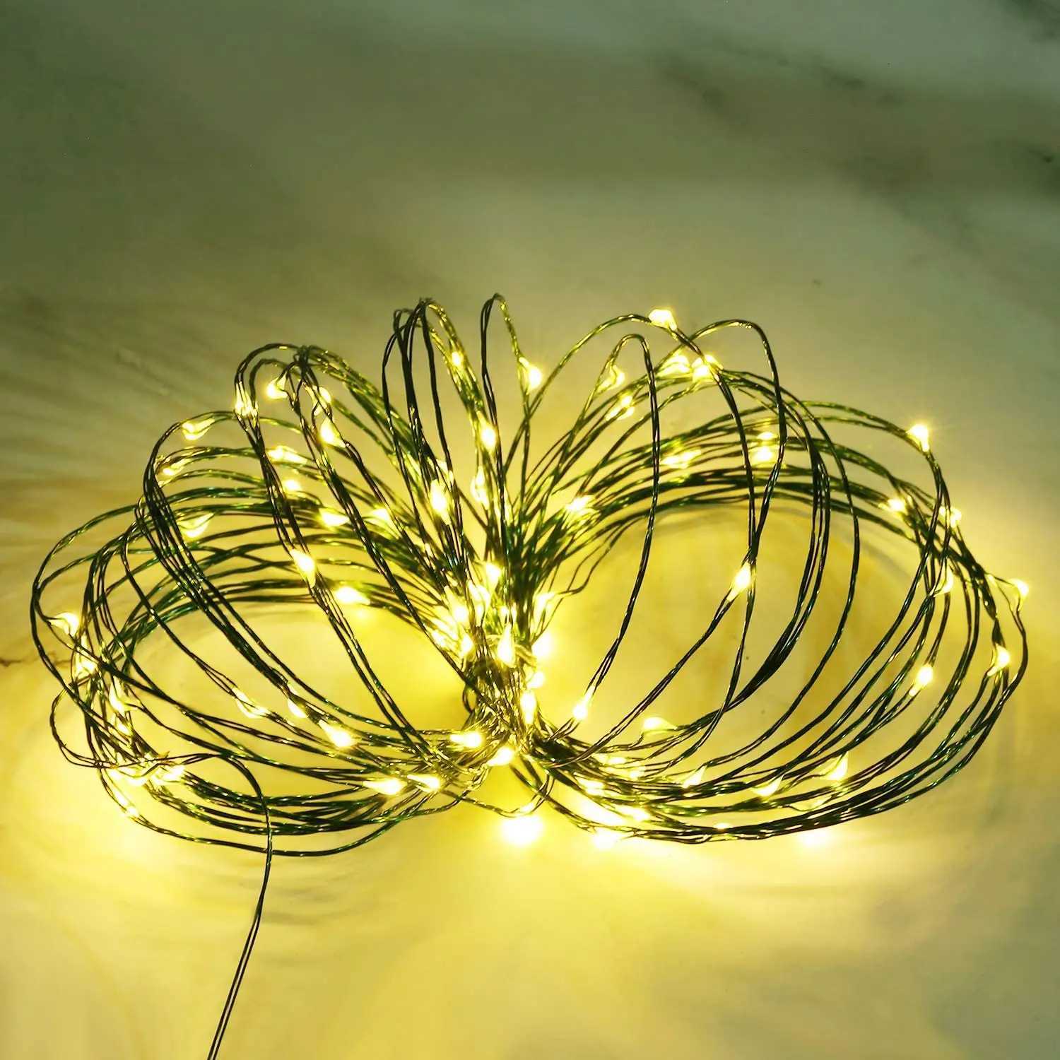 200M 2000LED Green Wire USB Plug-in Fairy String Light Garland Waterproof for Christmas Outdoor Wedding Garden Patio Decor XJ250710