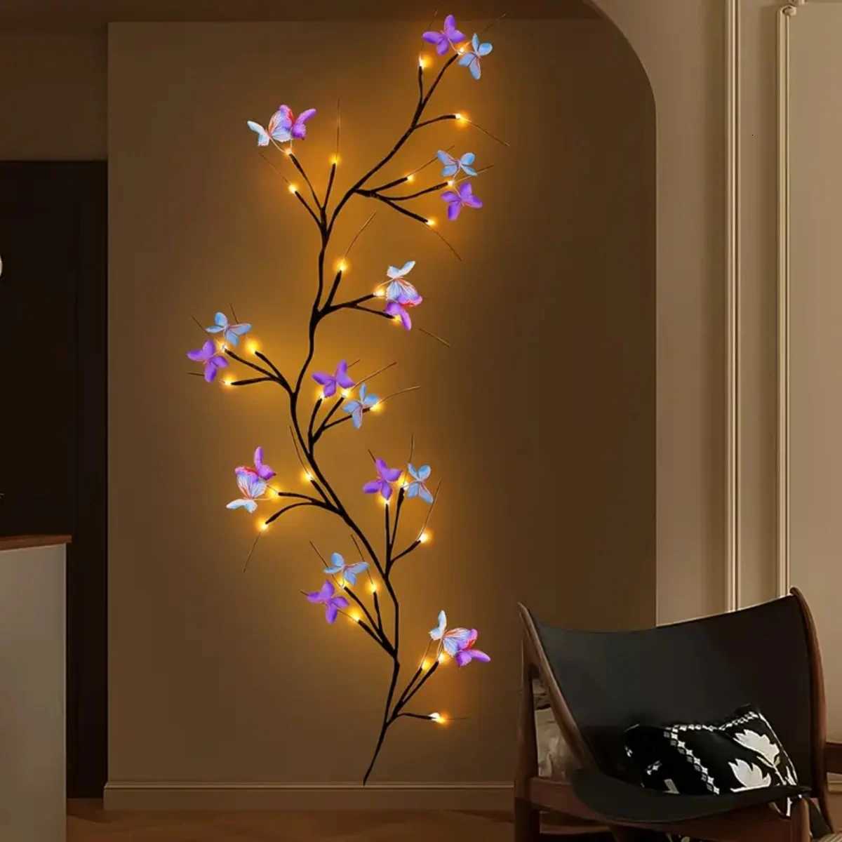 1pc 30LED Enchanted Willow Vine Light With Butterfly USB Powered 8 Lighting Modes Indoor Outdoor Waterproof Vine Lights Suitable XJ250710