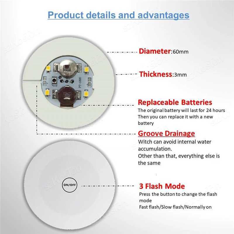 1-200PCS LED Bottle Coaster Lamps Luminous Cup Stickers Lights for Bar KTV Wedding Party Cocktail Drink Cups Vase Decoration XJ250710