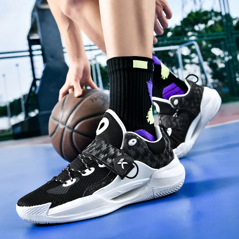 Men Basketball Shoes Athletic Outdoor Training Breathable Sports Student Non-Slip Sneakers Field Male Original Basketball Boots