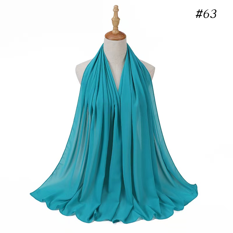 T1184 Pearl Chiffon Bubble Scarf Women's Hijab Scarf