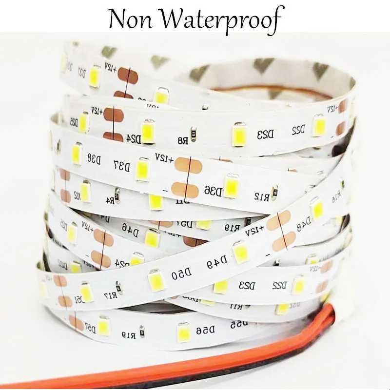 1/2/3/4/5M IP65 Waterproof LED Strip Light DC12V 60Leds/M Flexible Bar Light Home Decoration Lighting SMD 3528 5050 5630 5730 XJ250710